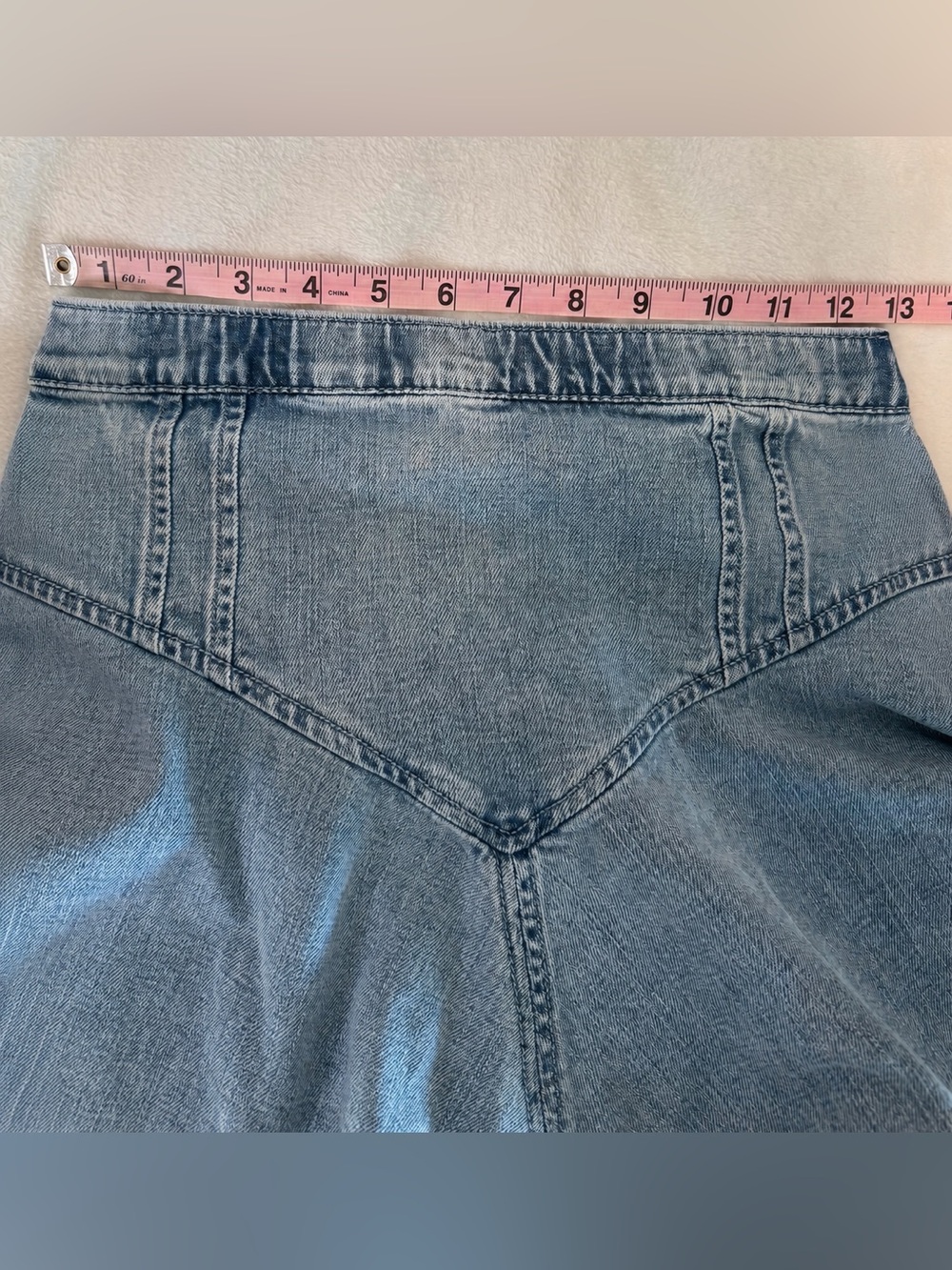 Aerie Light Blue Denim Circle Flare Mini Skirt Size XS - Picture 6 of 6